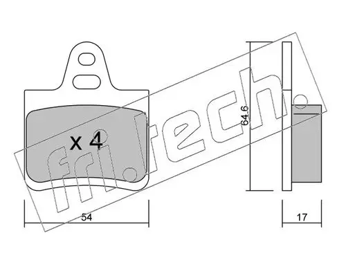 Handler.Part Brake pad set, disc brake fri.tech. 2930 1