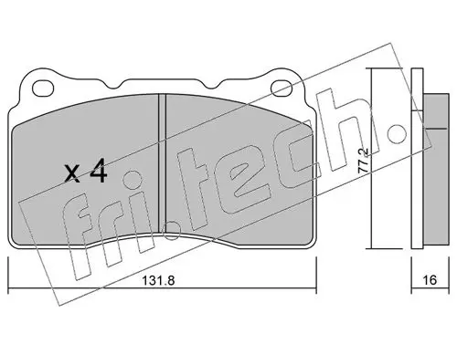 Handler.Part Brake pad set, disc brake fri.tech. 2971 1