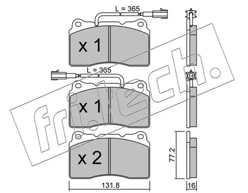 Handler.Part Brake pad set, disc brake fri.tech. 2974 1