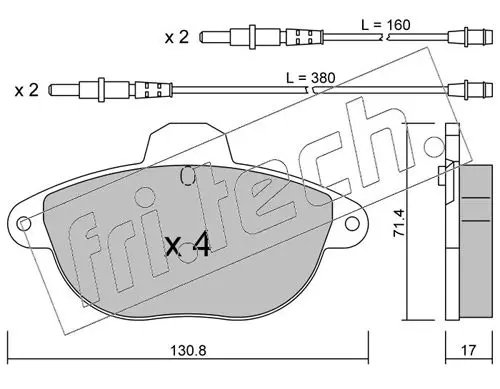 Handler.Part Brake pad set, disc brake fri.tech. 2990 1