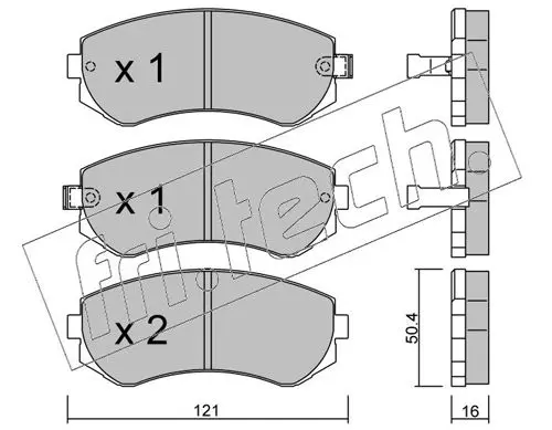 Handler.Part Brake pad set, disc brake fri.tech. 3130 1