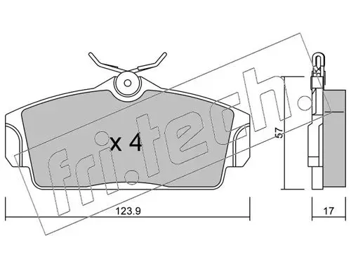 Handler.Part Brake pad set, disc brake fri.tech. 3140 1