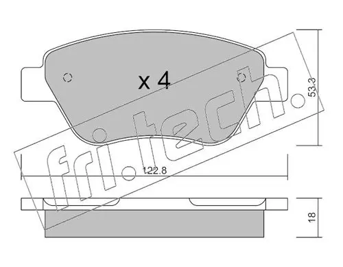 Handler.Part Brake pad set, disc brake fri.tech. 3301 1