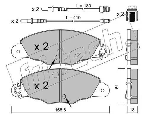 Handler.Part Brake pad set, disc brake fri.tech. 3430 1