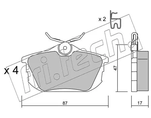 Handler.Part Brake pad set, disc brake fri.tech. 3560 1