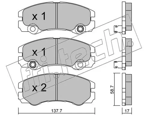 Handler.Part Brake pad set, disc brake fri.tech. 3661 1