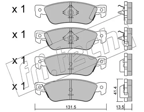 Handler.Part Brake pad set, disc brake fri.tech. 3680 1