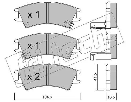 Handler.Part Brake pad set, disc brake fri.tech. 3700 1