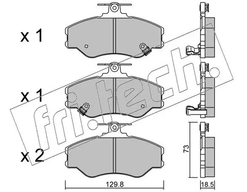 Handler.Part Brake pad set, disc brake fri.tech. 3750 1