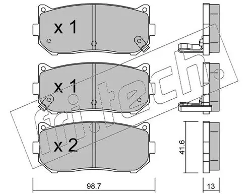 Handler.Part Brake pad set, disc brake fri.tech. 3810 1