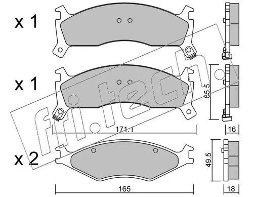 Handler.Part Brake pad set, disc brake fri.tech. 3840 1