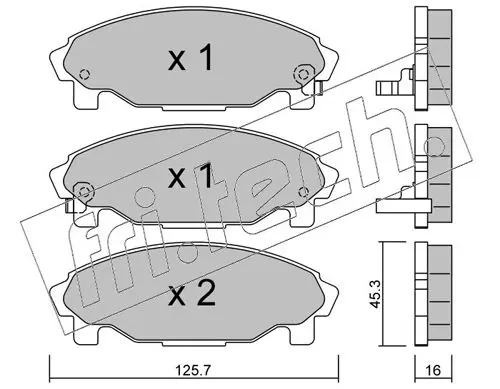 Handler.Part Brake pad set, disc brake fri.tech. 3880 1