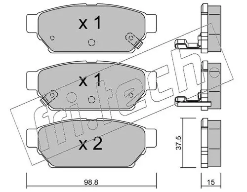 Handler.Part Brake pad set, disc brake fri.tech. 4110 1