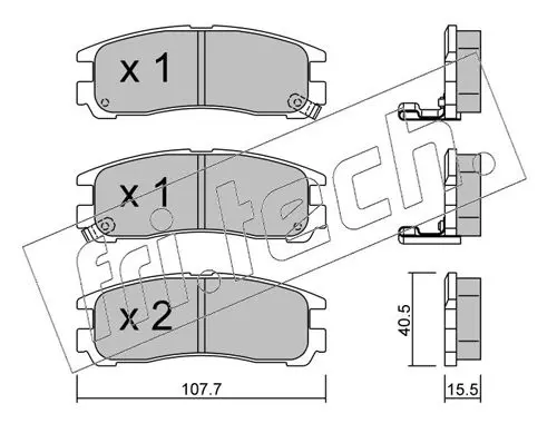 Handler.Part Brake pad set, disc brake fri.tech. 4130 1