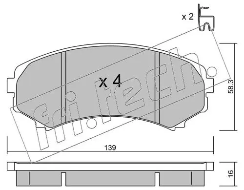 Handler.Part Brake pad set, disc brake fri.tech. 4140 1