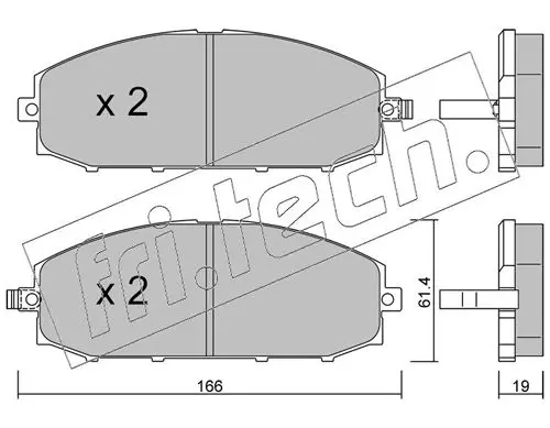 Handler.Part Brake pad set, disc brake fri.tech. 4220 1