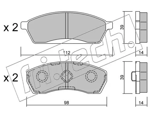 Handler.Part Brake pad set, disc brake fri.tech. 4250 1