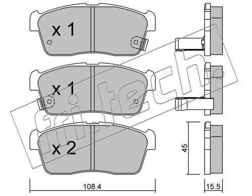 Handler.Part Brake pad set, disc brake fri.tech. 4300 1