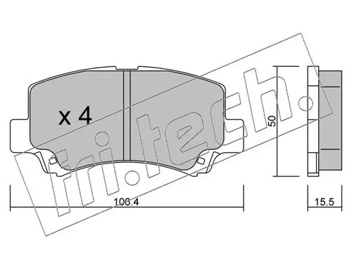 Handler.Part Brake pad set, disc brake fri.tech. 4340 1