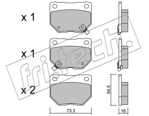 Handler.Part Brake pad set, disc brake fri.tech. 5170 1