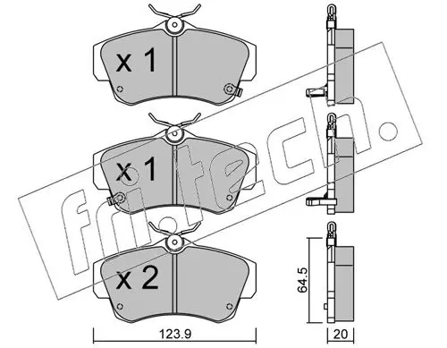 Handler.Part Brake pad set, disc brake fri.tech. 5370 1