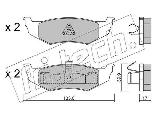 Handler.Part Brake pad set, disc brake fri.tech. 5380 1