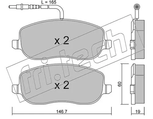 Handler.Part Brake pad set, disc brake fri.tech. 5462 1