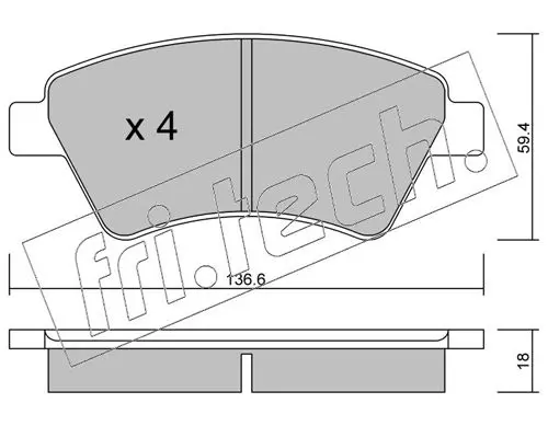 Handler.Part Brake pad set, disc brake fri.tech. 5600 1