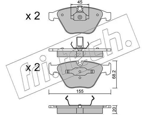 Handler.Part Brake pad set, disc brake fri.tech. 5744 1