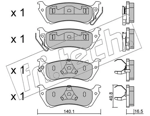 Handler.Part Brake pad set, disc brake fri.tech. 5860 1