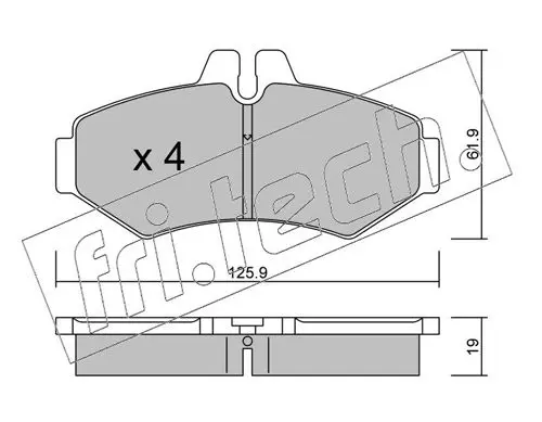 Handler.Part Brake pad set, disc brake fri.tech. 5880 1