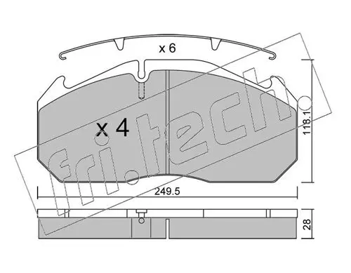 Handler.Part Brake pad set, disc brake fri.tech. 6020 1