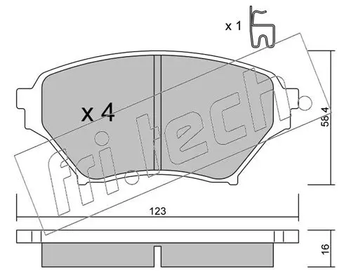 Handler.Part Brake pad set, disc brake fri.tech. 6230 1