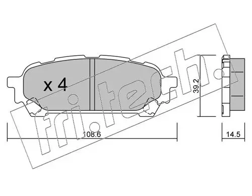 Handler.Part Brake pad set, disc brake fri.tech. 6290 1