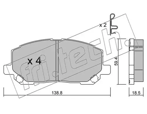 Handler.Part Brake pad set, disc brake fri.tech. 6320 1