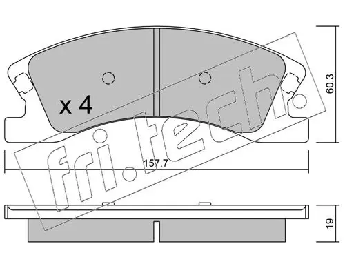 Handler.Part Brake pad set, disc brake fri.tech. 6420 1