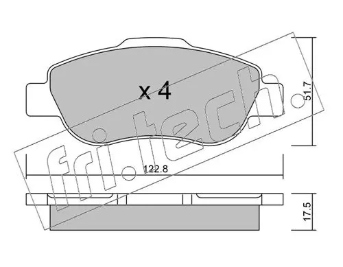 Handler.Part Brake pad set, disc brake fri.tech. 6540 1