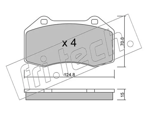 Handler.Part Brake pad set, disc brake fri.tech. 6670 1