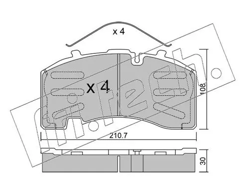 Handler.Part Brake pad set, disc brake fri.tech. 6680 1