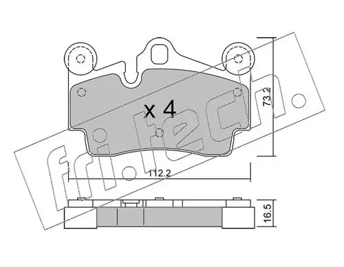 Handler.Part Brake pad set, disc brake fri.tech. 6710 1