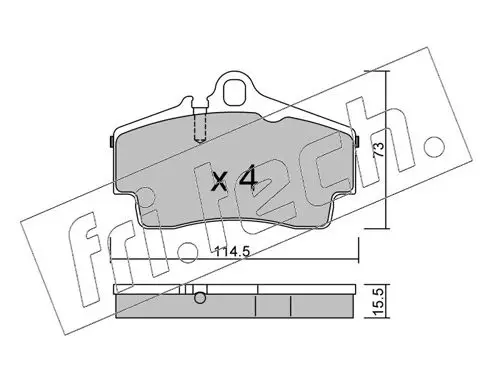 Handler.Part Brake pad set, disc brake fri.tech. 6740 1