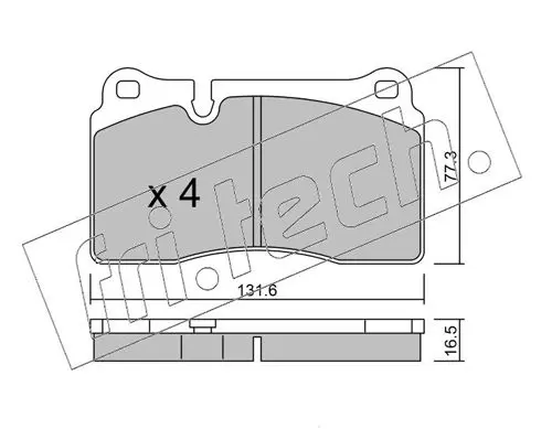 Handler.Part Brake pad set, disc brake fri.tech. 6750 1