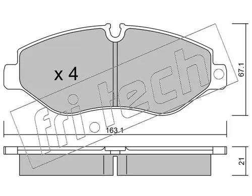 Handler.Part Brake pad set, disc brake fri.tech. 6870 1