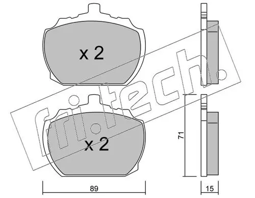 Handler.Part Brake pad set, disc brake fri.tech. 6940 1