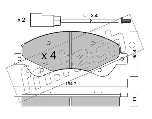 Handler.Part Brake pad set, disc brake fri.tech. 6950 1