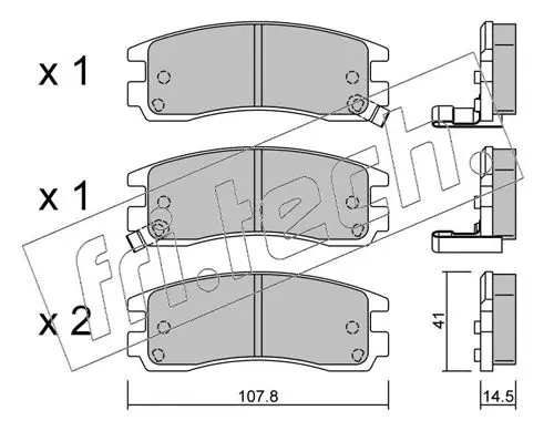 Handler.Part Brake pad set, disc brake fri.tech. 7130 1