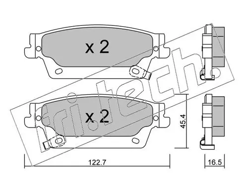 Handler.Part Brake pad set, disc brake fri.tech. 7170 1