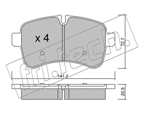 Handler.Part Brake pad set, disc brake fri.tech. 7270 1