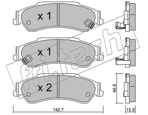 Handler.Part Brake pad set, disc brake fri.tech. 7380 1