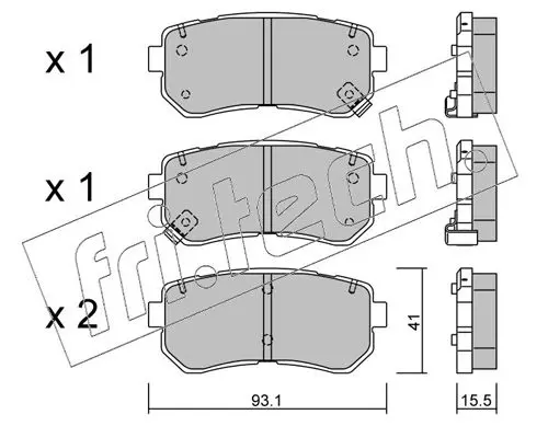 Handler.Part Brake pad set, disc brake fri.tech. 7410 1